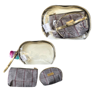 Kit c/ 03 necessaire plastico pmg ref cb0119 C3B Comercio