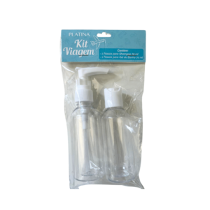 Kit c/ 02 frascos 70ml plastico p/ viagem ref cb1231 C3B Comercio