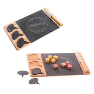 Conjunto tabua de corte bambu e faca p/ queijo ref cla06047 Wincy