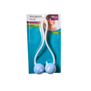 Massageador facial 24cm dois rolos ref bea02009 Rio de Ouro