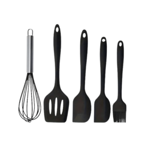 Kit utensilios 05 pcs p/ cozinha silicone ref top1729 DL Festas