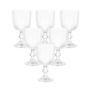 Jogo c/ 06 tacas 380ml vidro ref 16850 Inga Import