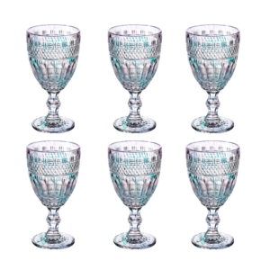 Jogo c/ 06 tacas 340ml vidro ametista furta cor 16884 Inga Import