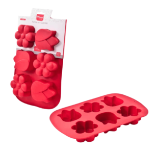 Forma de silicone 25,5x17x3cm cupcake black flor cla09409 Wincy