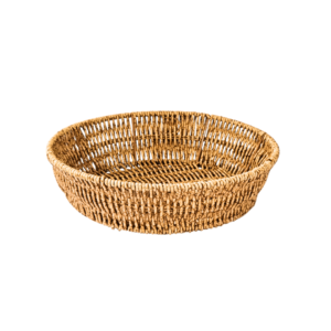 Cesto 25x25x7,3cm redondo rattan palha ref fj90407 FWB