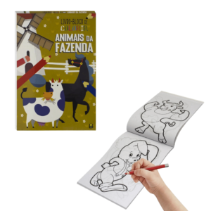 Livro bloco de colorir animais da fazenda ref 1024 Todolivro
