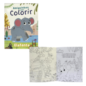 Livro amiguinhos p/ colorir elefante ref 3931 Todolivro
