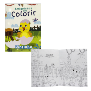 Livro amiguinhos p/ colorir pintinho ref 3955 Todolivro