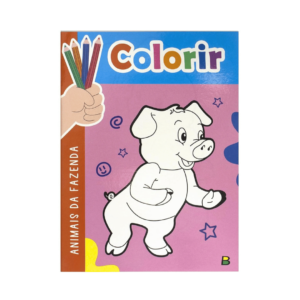 Livro p/ colorir desenhos de animais da fazenda ref 695 Todolivro