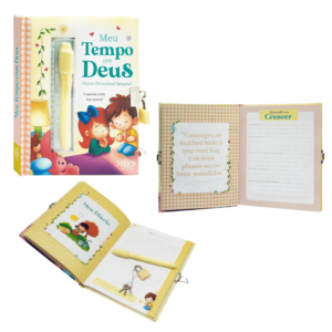 Meu diario infantil tempo com deus c/ caneta mágica 985 Todolivro