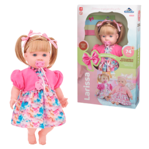 Boneca larissa 50cm fala 74 frases c/ cabelo ref 499 Adijomar