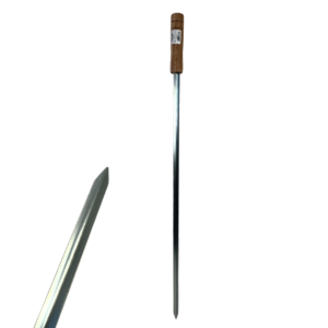 Espeto simples 95 cm galvanizado cabo madeira ref 3095 Hannah