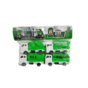 Kit c/ 04 mini caminhao limpeza ref jr0555t JR Toys