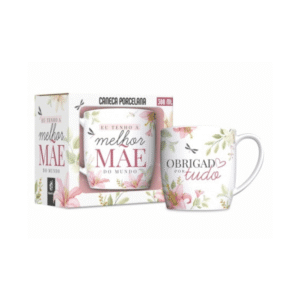 Produto Caneca 300 ml porcelana melhor mae do mundo 14355 JTX Comercio
