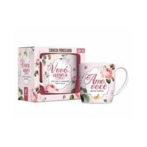 Produto Caneca 300ml porcelana vovo amo voce ref 14366 JTX Comercio