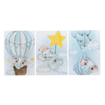 Jogo c/ 03 quadros decorativos 40x60cm ref tc46 Brisa Artes