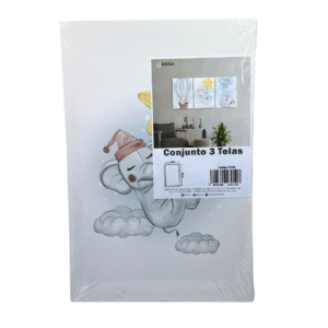 Jogo c/ 03 quadros decorativos 40x60cm ref tc46 Brisa Artes