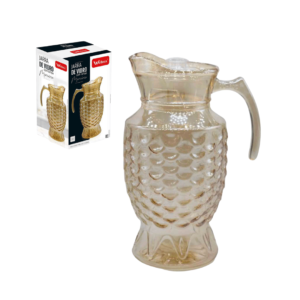 Jarra 1,6 lts vidro c/tampa acrilico mercurio ambar 21434 Wellmix