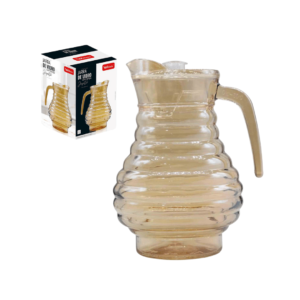 Jarra 1,3 lts vidro c/ tampa acrilico jupter ambar 21472 Wellmix