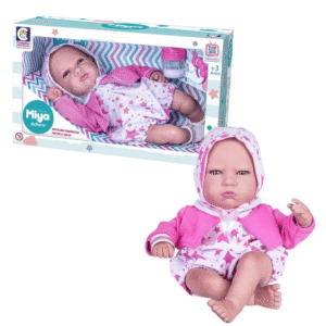 Boneca mya reborn roupa rosa c/ acessorios ref 2678 Cotiplas