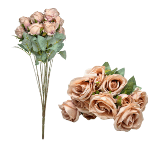 Buque c/ 15 galhos de rosas artificiais mista ref 3839 SMO Import