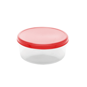 Pote 2,5 lts redondo plastico tampa vermelha 17vm Maximaplastic
