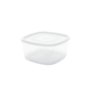Pote 1,2 lts quadrado plastico tampa branca 27bc Maximaplastic