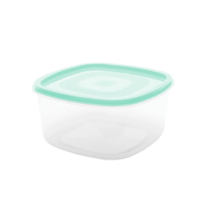 Pote 1,8 lts quadrado plastico tampa verde 28vd Maximaplastic