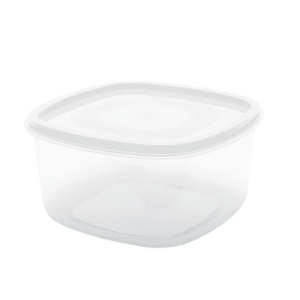 Pote 5,7 lts quadrado plastico tampa branca 30bc Maximaplastic