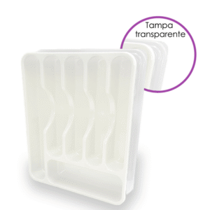 Porta talher plastico com tampa ref 143bc Maximaplastic