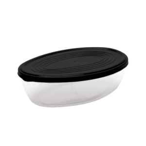 Pote 3,2 lts oval plastico tampa preto ref 15pt Maximaplastic