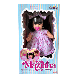Boneca mazinha baby cabelo preto ref 1184-x Nova Toys