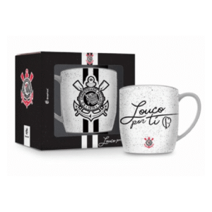 Caneca 300 ml porcelana times corinthians 11763 JTX Comercio