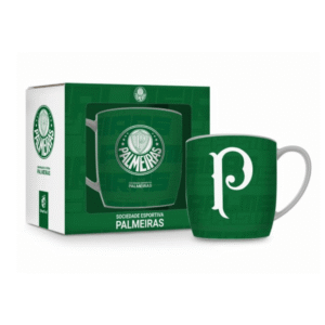 Caneca 300 ml porcelana times palmeiras ref 12522 JTX Comercio