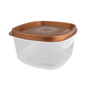 Pote 5,7 lts quadrado plastico tampa marrom 30mt Maximaplastic