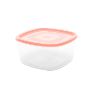 Pote 1,8 lts quadrado plastico tampa rosa 28sl Maximaplastic