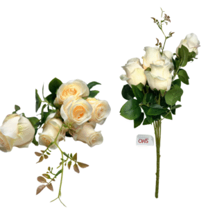 Buque c/ 06 galhos de botao creme ref 5975cr SMO Import