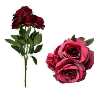 Buque c/ 06 galhos de rosas mista artificiais ref 6338 SMO Import