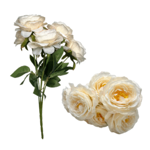 Buque c/ 06 galhos rosas mista artificial ref 6340 SMO Import