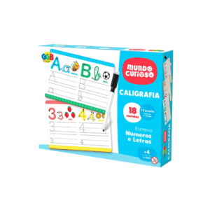 Caligrafia c/ 18 cartelas numeros e letras ref 1140 GGBplast