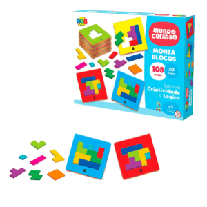 Jogo monta blocos c/ 108 pcs ref 1141 GGBplast