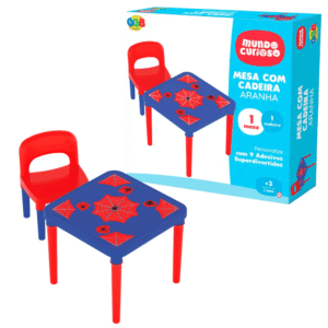 Kit mesa e cadeira infantil aranha ref 463 GGBplast