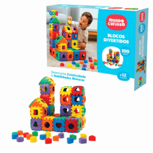 Blocos de montar divertido c/ 100 pcs ref 481 GGBplast