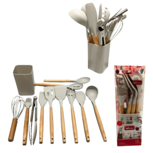 Conjunto c/ 12 utensilios cozinha silicone dulcet 13971 Wellmix