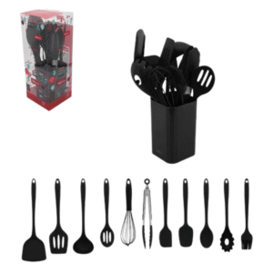 Conjunto c/ 12 utensilios cozinha silicone ivory pt 13978 Wellmix