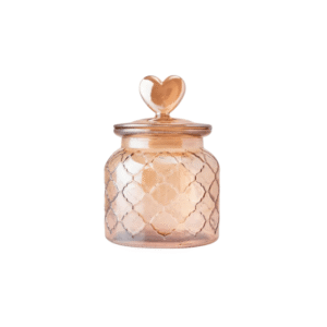 Pote 600 ml vidro hermetico tampa coracao ref f0213 Flashgoods