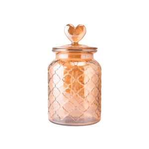 Pote 900 ml vidro hermetico tampa coracao ref f0214 Flashgoods