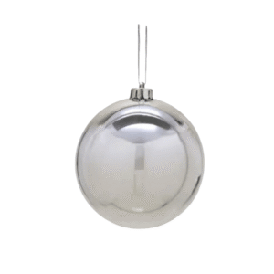 Bola de natal decorativa 10cm prata ref ntb1006P Fartex