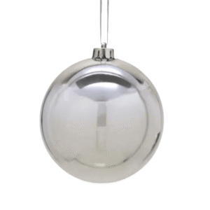 Bola de natal decorativa 14cm prata ref ntb1007P Fartex
