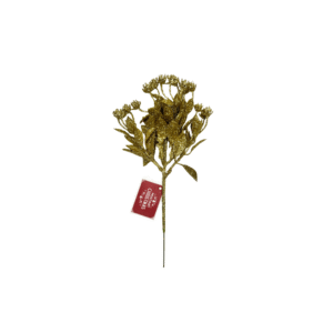 Enfeite decorativo de natal galho 15cm dourado flb011D Multiart